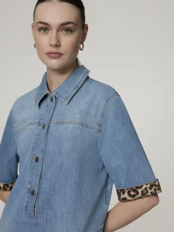 Minikleid im Denim-Look