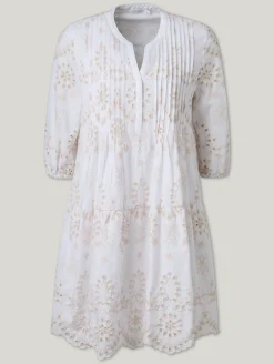 Minikleid mit Lochstickerei