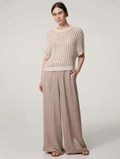 Palazzohose aus Satin