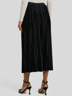 Plisseejupe aus Samt