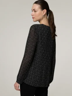 Plissierte Bluse aus Chiffon