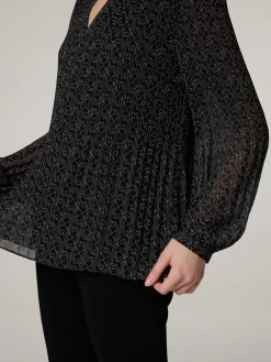 Plissierte Bluse aus Chiffon