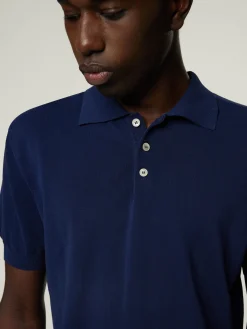 Poloshirt aus Feinstrick