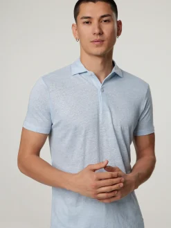 Poloshirt aus Leinen im Slim Fit