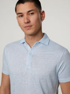 Poloshirt aus Leinen im Slim Fit