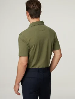 Poloshirt mit Leinen im Costum Fit