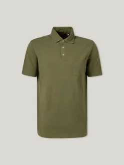 Poloshirt mit Leinen im Costum Fit