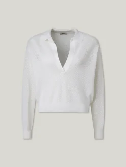 Poloshirt mit Lochmuster