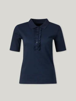 Poloshirt mit Rüschen