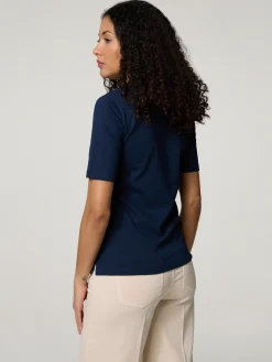 Poloshirt mit Rüschen