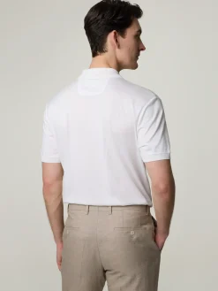 Poloshirt mit Zopfmuster