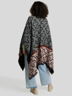Poncho mit Allover-Print
