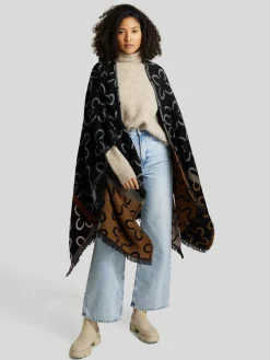 Poncho mit Allover-Print