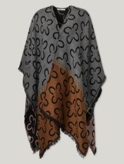 Poncho mit Allover-Print