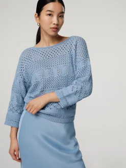 Pullover mit Lochstickerei