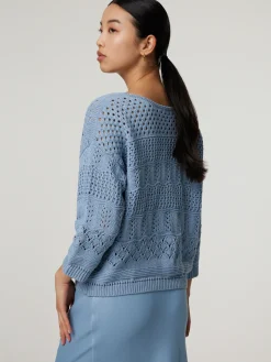 Pullover mit Lochstickerei