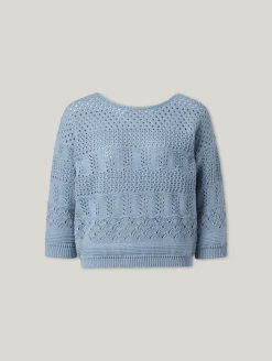 Pullover mit Lochstickerei