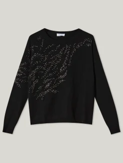 Pullover mit Strasssteinen