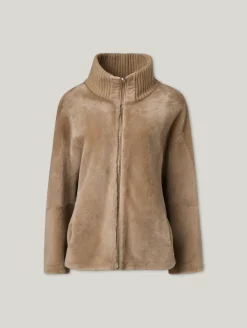 Reversibler Lammfellmantel