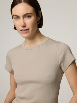 Rippenshirt aus Baumwolle