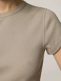 Rippenshirt aus Baumwolle