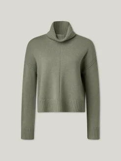 Ripppullover mit Rollkragen