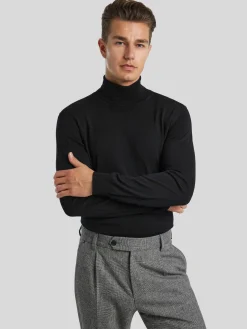 Rollkragenpullover aus Schurwolle