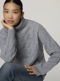 Rollkragenpullover aus Wolle