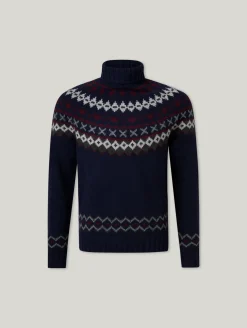 Rollkragenpullover aus Wolle