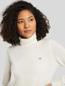 Rollkragenpullover aus Wolle