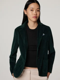 Samt Blazer mit Baumwolle