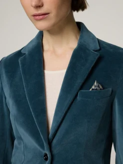 Samt Blazer mit Baumwolle