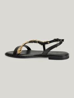 Sandale mit Goldblätter