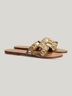 Sandale mit Strasssteinen