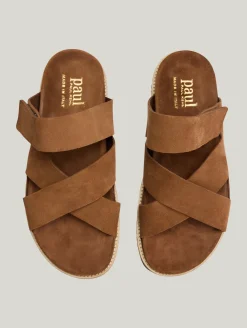 Sandalen aus Veloursleder