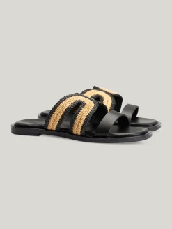 Sandalen mit Raffia