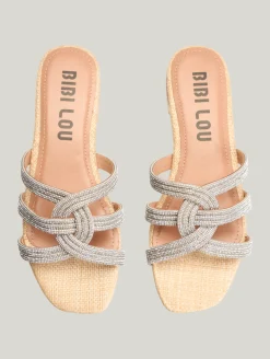 Sandalen mit Strasssteinen