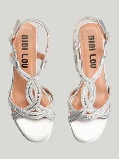 Sandalette mit Strasssteinen