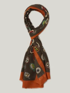 Schal mit Blätter-Motiv
