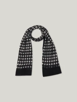 Schal mit Hahnentritt-Muster
