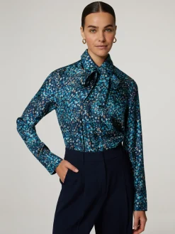 Schluppenbluse aus Seide CELLAI