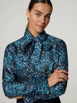 Schluppenbluse aus Seide CELLAI