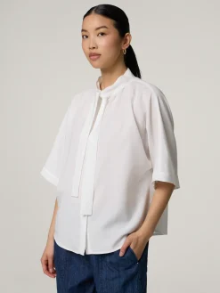 Schluppenbluse im Regular Fit