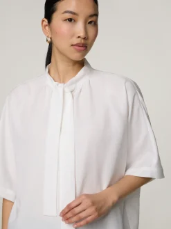 Schluppenbluse im Regular Fit