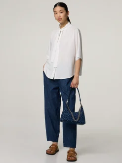 Schluppenbluse im Regular Fit