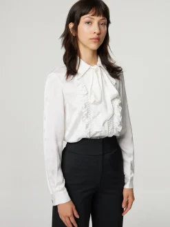 Schluppenbluse mit Print