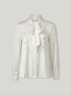 Schluppenbluse mit Print