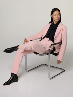 Schluppenbluse mit Punkt-Print