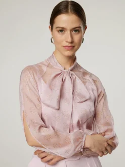 Schluppenbluse mit Seide BALDI