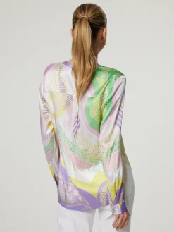 Seidenbluse mit Print